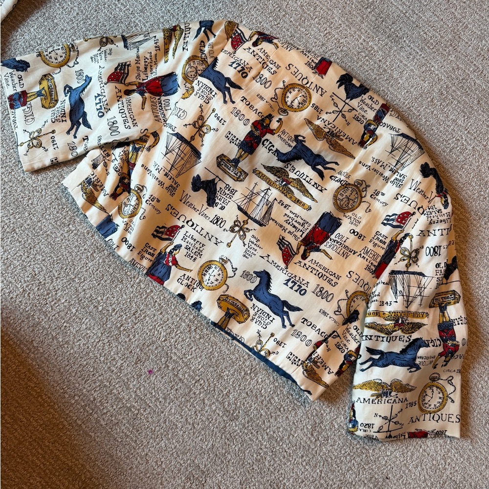 Vintage novelty print dress and jacket - Picture 13 of 15